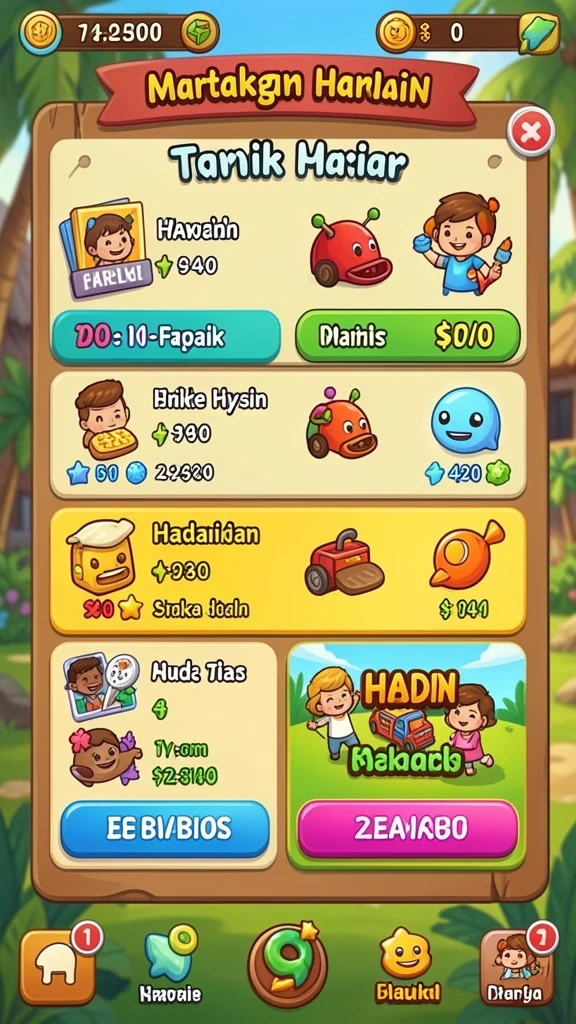 Tampilan awal permainan 8G8G yang penuh warna.