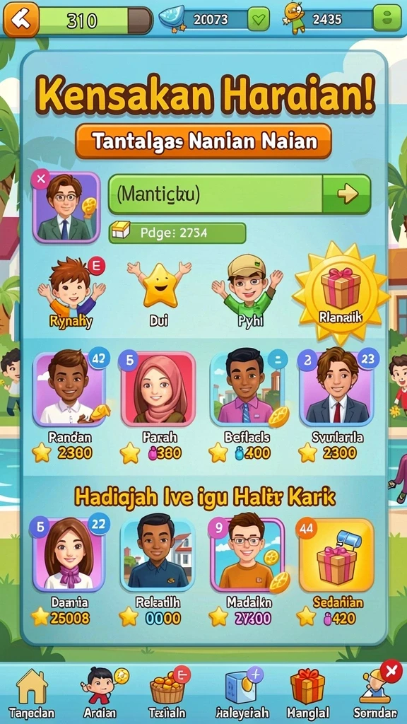 Pengaturan menu yang mudah diakses dalam aplikasi.