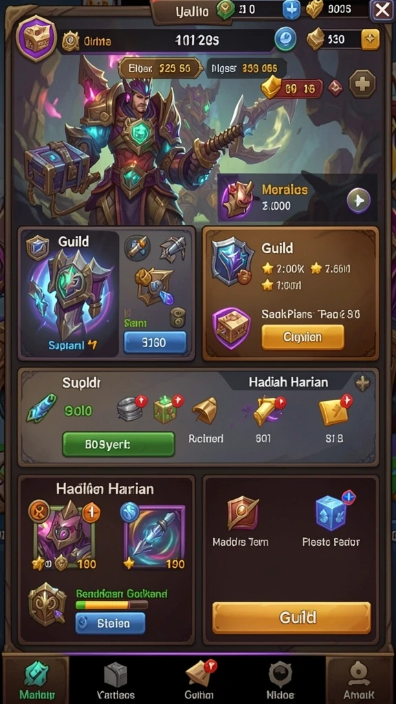 Screenshot menunjukkan tampilan utama aplikasi dengan grafik yang menawan.