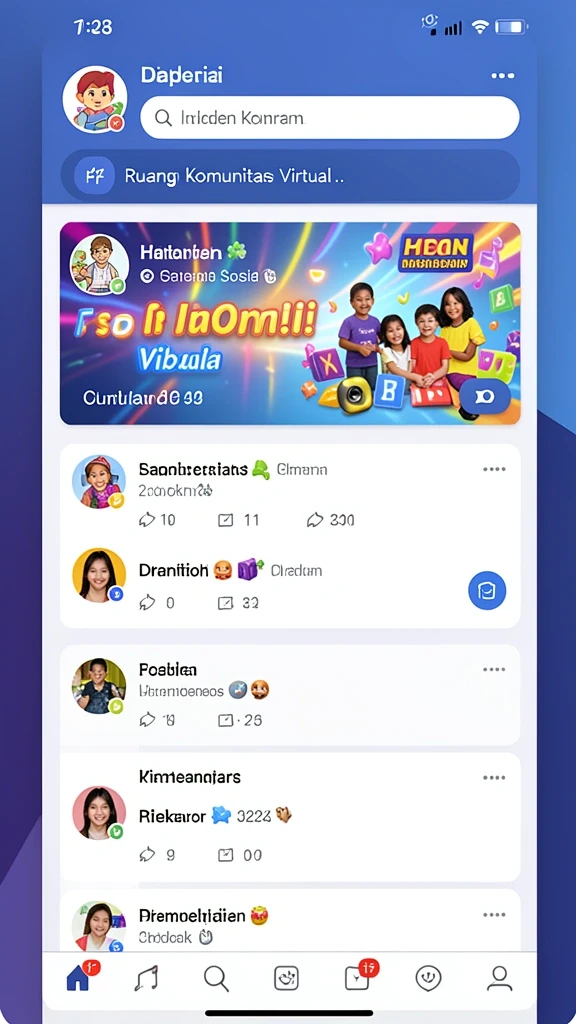 Fitur komunitas untuk berbagi pengalaman.