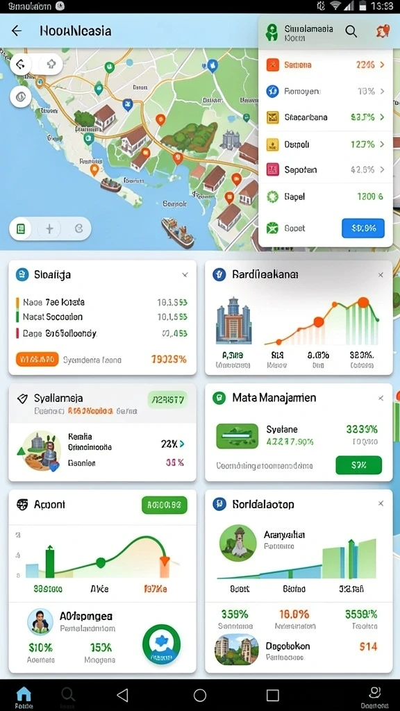 Tampilan menarik dan interaktif dari antarmuka aplikasi.
