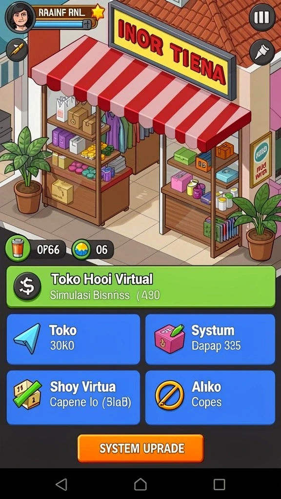 Gambaran karakter dalam game yang penuh warna.